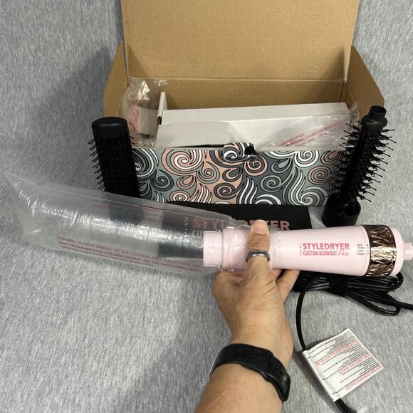 (OB) Calista StyleDryer Custom Blowout Pro Hair Drying Brush Pink 2 Atrachments - Picture 13 of 16